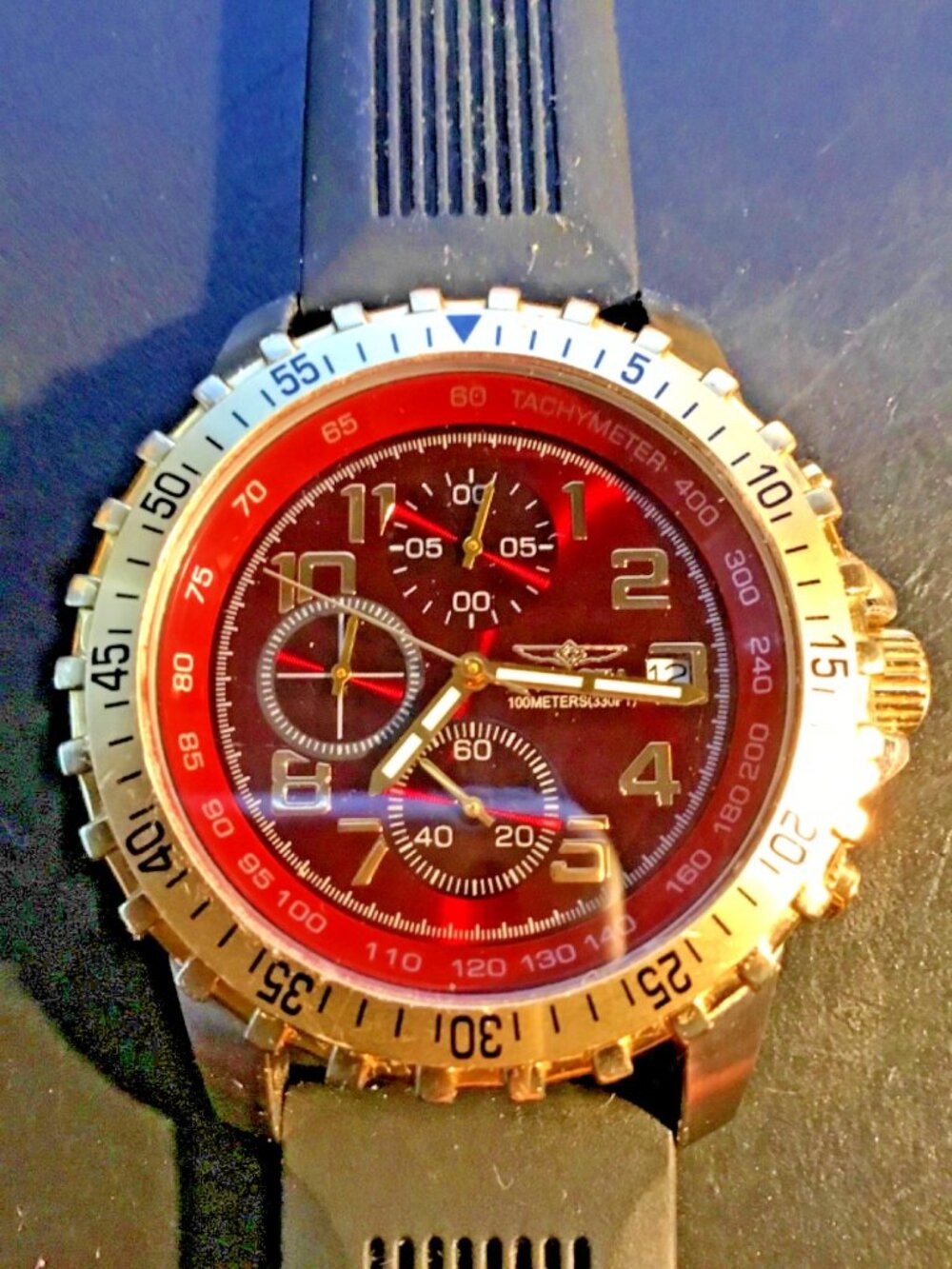 Invicta 6003 Men’s Watch – New Battery – Black Rubber  watch Band – Tested